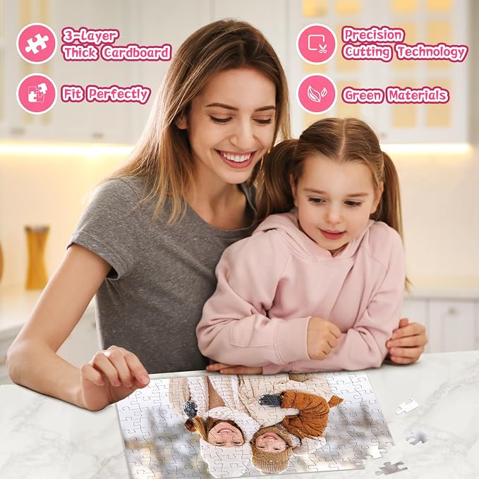 Personalized Puzzle Gifts for Mothers Day, Custom Photo Puzzle for Mom from - Image 3