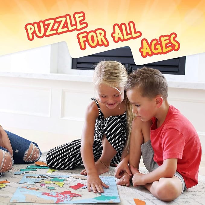 GeoToys GeoPuzzle, Country-Shaped Jigsaw Puzzles Set of 6, Geography Puzzle - Image 4