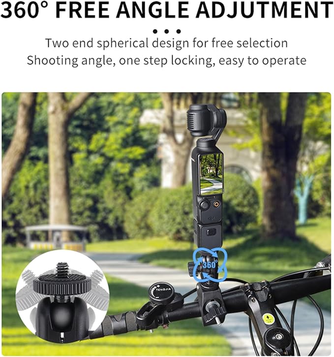Action Camera Clamp Mount Bike Handlebar Mounts, Universal Compatible - Image 7