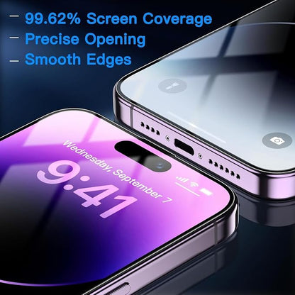 Uyiton Anti-Blue Light for iPhone 14 Pro Max Screen Protector - Image 2