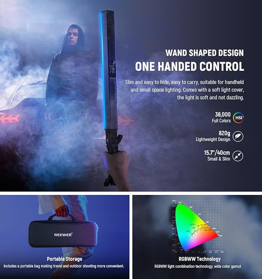 NEEWER RGB2 LED Tube Light Stick - Image 2