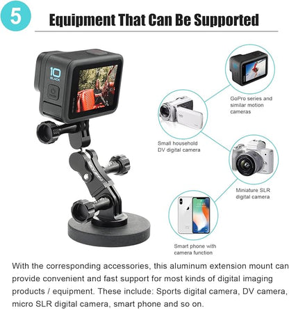 Aluminum Ball gopro Handlebar Mount, 360 Rotation and Lock Any Direction - Image 6