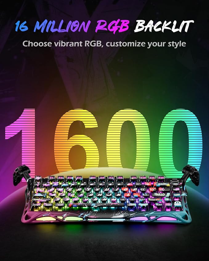 GravaStar Mercury V75 Pro 75% Hall Effect Magnetic Switch Gaming Keyboard-Neon - Image 6