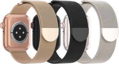 3 Pack Mesh Metal Band Compatible by Steezrd