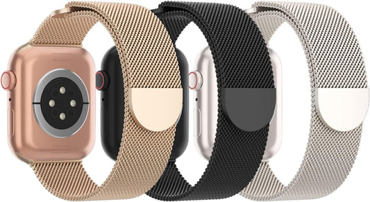 3 Pack Mesh Metal Band Compatible by Steezrd