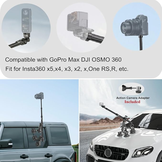 BRCOVAN Suction Cup Car Camera Mount Kit - Image 3
