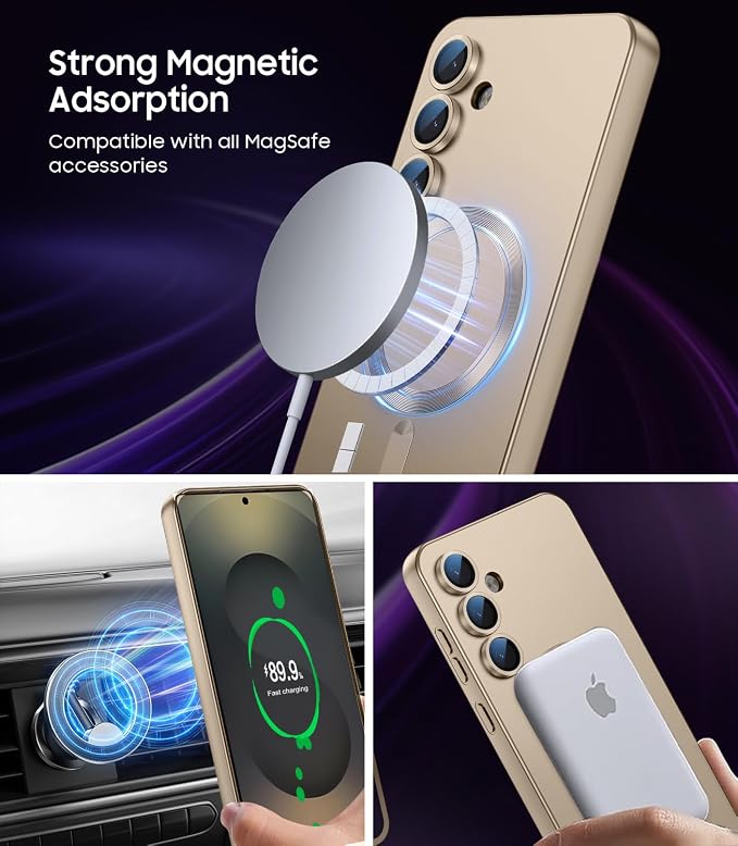Magnetic for Samsung Galaxy S25 Plus Case Slim Soft Silicone Bumper Shockproof - Image 2