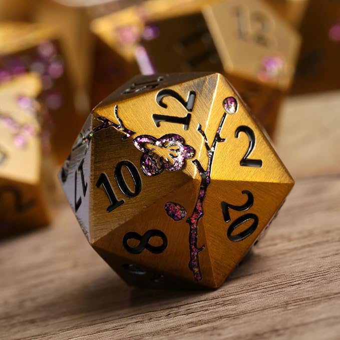 DNDND Flower Metal DND Dice - Image 2