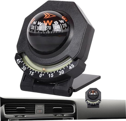 180-Degree Adjustable Car Dashboard Compass by Unknown