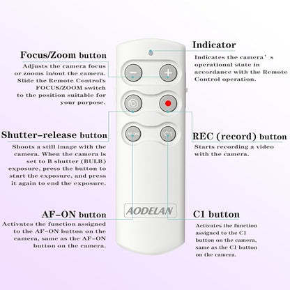 AODELAN Camera Wireless Shutter Release Remote Control - Image 6