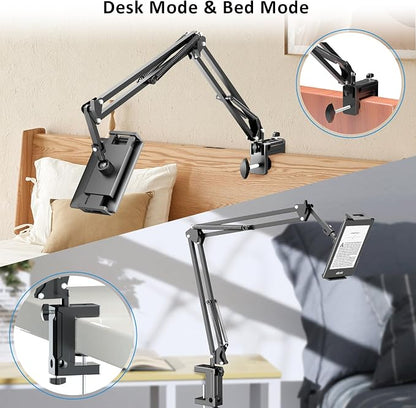 Metal Tablet Holder for Kindle Reading in Bed, Easy Adjust Hands Free Lazy Arm - Image 2