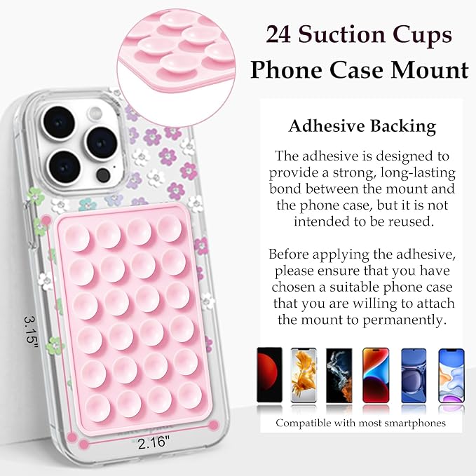 Silicone Suction Phone Case Mount, Silicon Adhesive Phone Accessory - Image 6