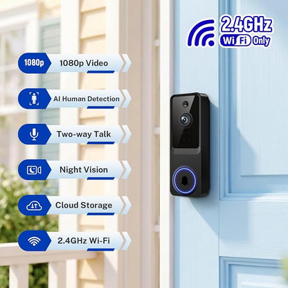 1080p Wireless Wi-Fi Video Doorbell Camera - Image 7