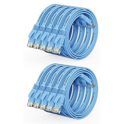 Cat 6 Ethernet Cable 1ft Flat Internet Network Cables by CableGeeker