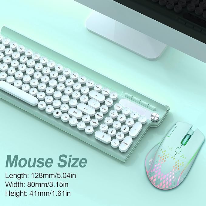 VEGCOO Wireless Gaming Mouse, C30 Silent Click Wireless Rechargeable Gaming - Image 7