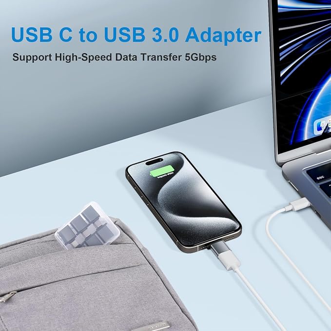 USB to USB C Adapter 10 Pack, USBC to USB Adapter, USBA to USBC Adapter - Image 3
