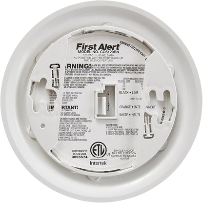 First Alert BRK Carbon Monoxide Detector, Hardwired Alarm - Image 2