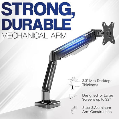 VIVO Single 17 to 32 inch Monitor Height Adjustable Counterbalance Mechanical - Image 3