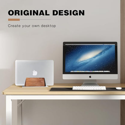 muso wood Vertical Laptop Stand, Walnut Laptop Holder Desktop Stand - Image 4