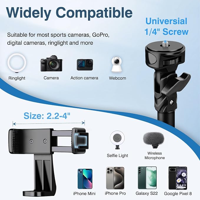 88" Tripod for iPhone, Phone Tripod - Image 5