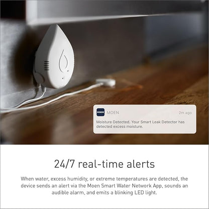 Moen Flo Smart Water Leak Detector, Drip or Flood Sensor Alarm - Image 2