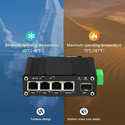 Mini Industrial 4 Port 10/100/1000Mbps Gigabit Ethernet Switch - Image 7