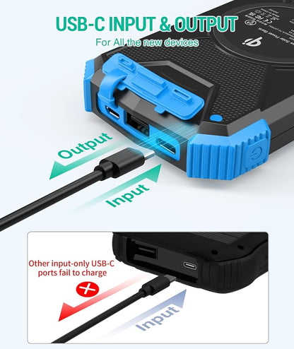BLAVOR Solar Charger Power Bank 10, Portable Wireless Charger, 20W Fast - Image 4