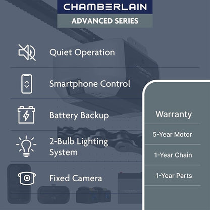Chamberlain 3/4 HP Chain Drive Smart Garage Door Opener - Image 2