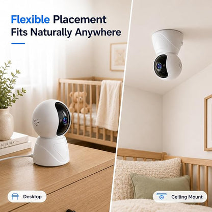 Indoor Security Camera, 5GHz 3MP Baby Monitor Camera - Image 8