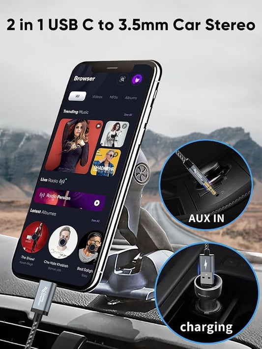CableCreation USB C to 3.5mm Audio Cable - Image 2