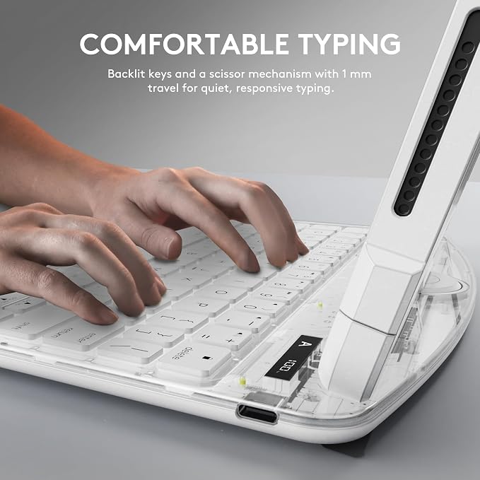 GUSGU Transparent Case with Wireless Keyboard - Image 5