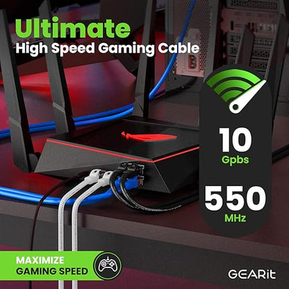 GEARit Cat6A Ethernet Cable 10Gbps Snagless Shielded SSTP, SFTP Shielded - Image 5