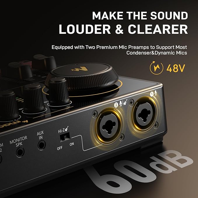 MAONO Podcast Equipment Bundle for 2: Audio Interface Mixer - Image 4