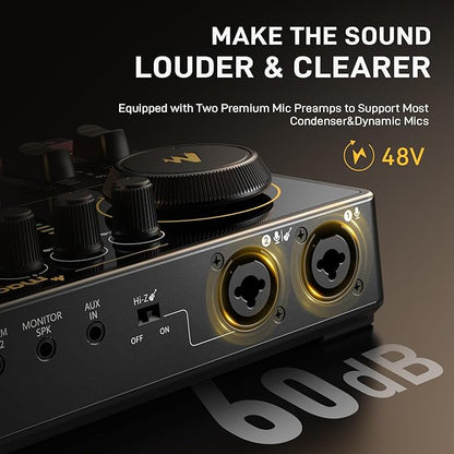 MAONO Podcast Equipment Bundle for 2: Audio Interface Mixer - Image 4