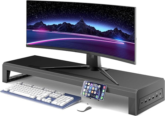 Computer monitor stand Laptop Desk Shelf & Monitor Riser ，27.55 inches by Unknown