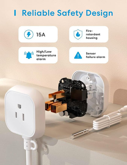 meross Smart Temperature Controller 15A 1800W, Smart Wi-Fi Thermostat - Image 3