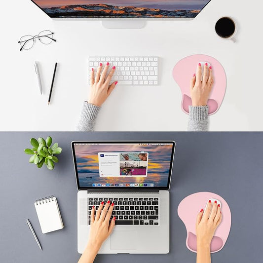 ITNRSIIET Ergonomic Mouse Pad, Cushioned Gel Wrist Rest, Non-Slip Base - Image 2