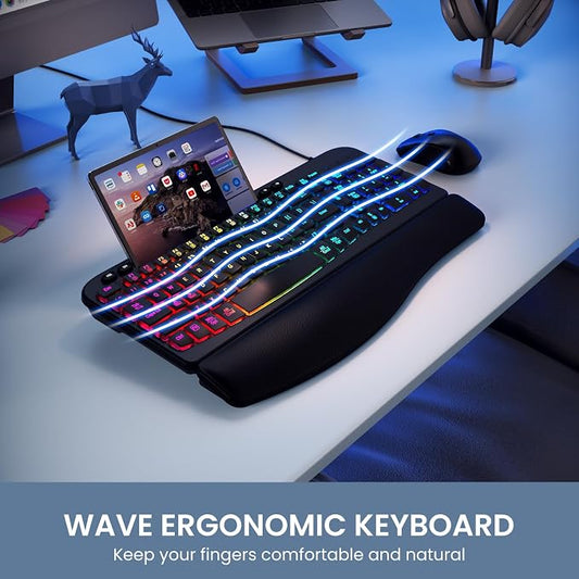 Ergonomic Backlit Keyboard - Image 2