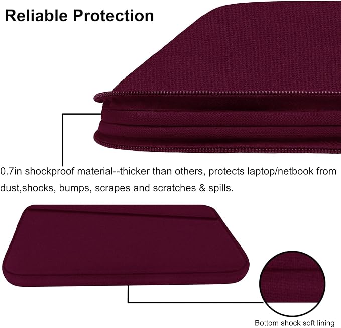Laptop Sleeve 15.6 inch, Durable Computer Carrying Bag Protective Case - Image 4