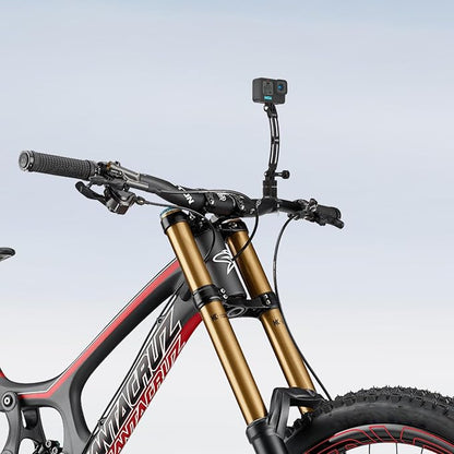 HSU Aluminum Alloy Curved Extension Arm Metal Pole Mount Helmet Stick Extension - Image 7