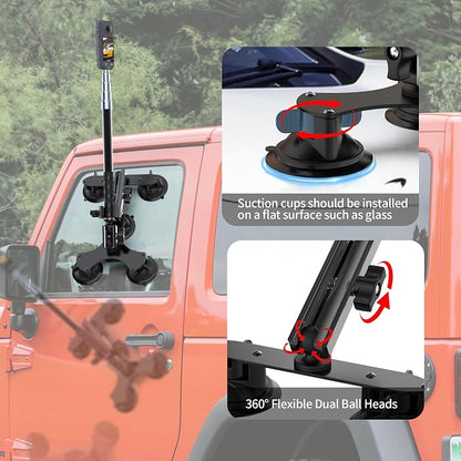 Suction Car Mount for Insta360 x5/X4/X3/X2/GO 3/ONE/GoPro Max-59 Lockable - Image 3