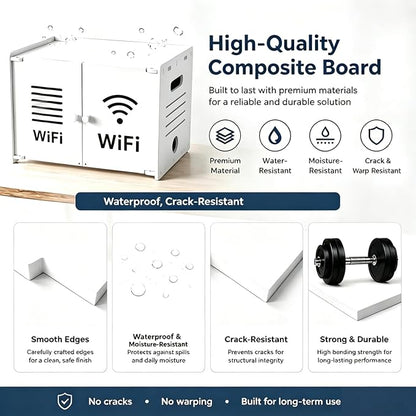Dual Magnetic Door Router Box Hider, Wall Mount & Freestanding Use, WiFi Device - Image 5