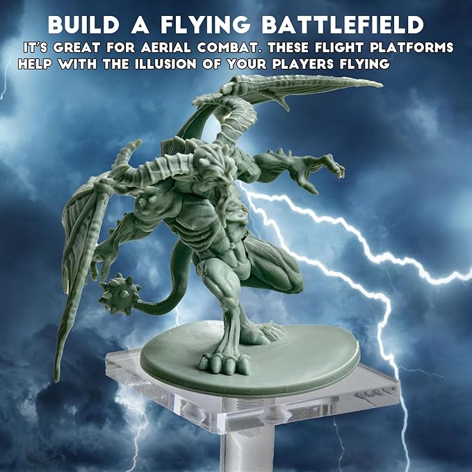 AAiphuwew 6pcs Combat Risers for Flying Miniatures, Adjustable Height - Image 2