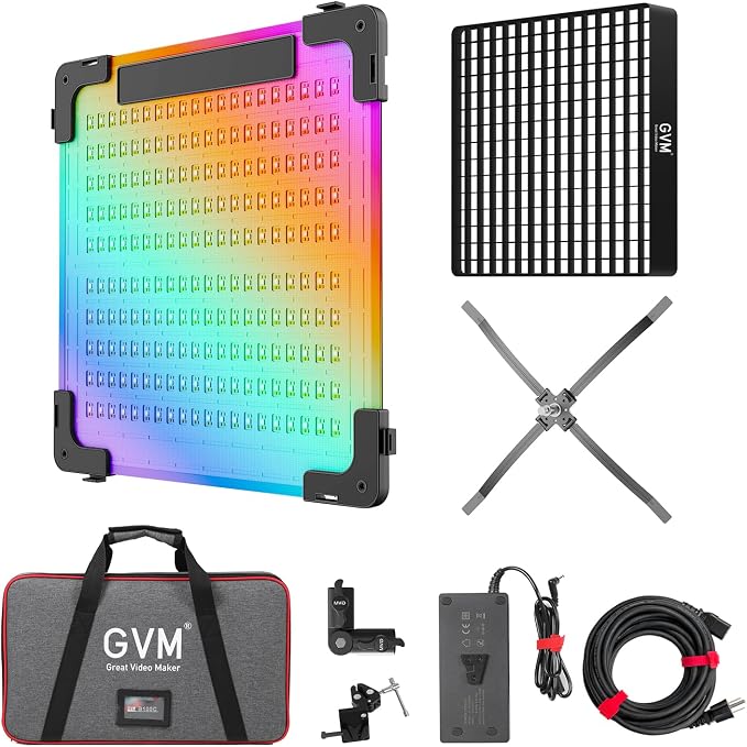 GVM 100W RGB Flexible Led Video Light, 2000K~10000K, Flexible Folding LED Panel by GVMGreatVideoMaker