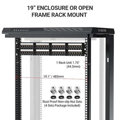 AMPCOM Premium Series CAT6 48 Ports Patch Panel, Rack Mount - Image 6