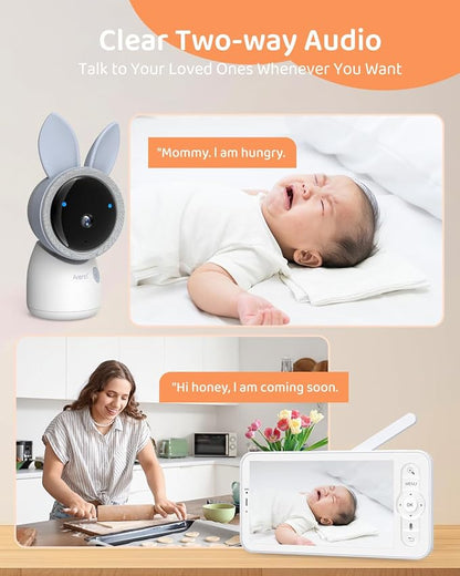 ARENTI 4MP Baby Monitor with Camera and Audio, 5G WiFi 5" Split Screen - Image 6