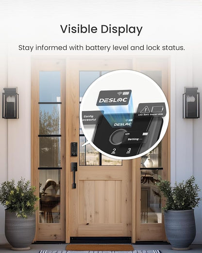 DESLOC Smart Lock D110 Plus, WiFi Fingerprint Smart Front Door Lock - Image 6