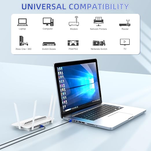 Cat 8 Ethernet Cable 15 ft, Heavy Duty High Speed Network Internet Cable - Image 4