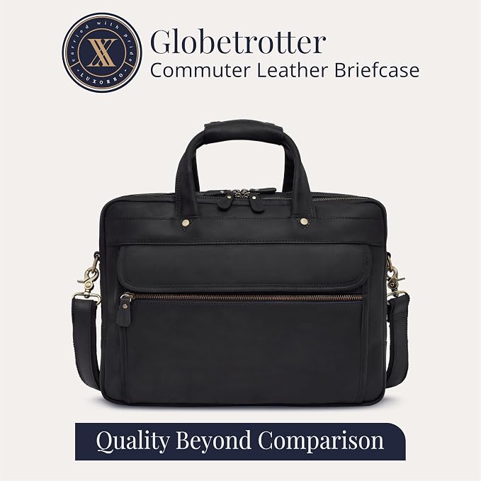 Luxorro Full Grain Leather Briefcase - Image 8