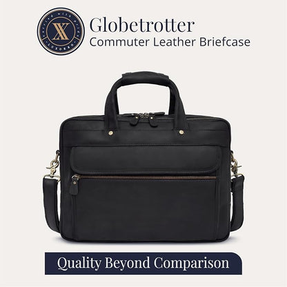 Luxorro Full Grain Leather Briefcase - Image 8